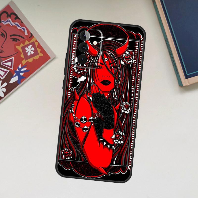 Devil Woman Case For Samsung Galaxy A06 A16 A26 A36 A56 A55 A35 A15 A53 A32 A52 A33 A13 A14 A34 A54 A17