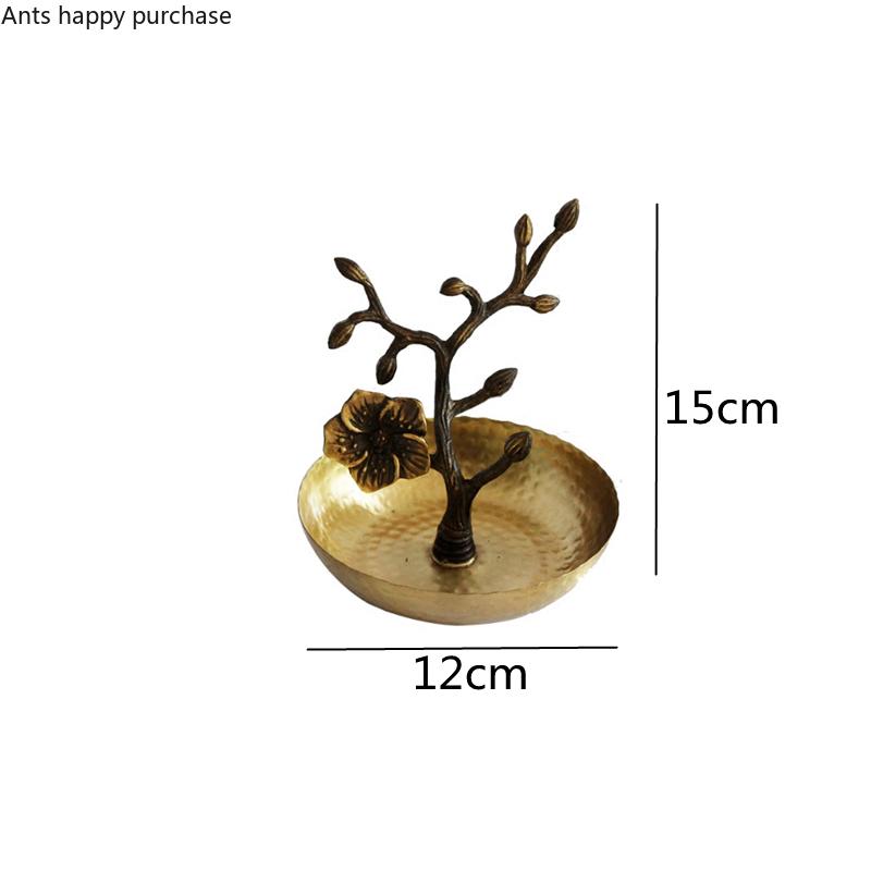 

Декоративная тарелка ручной работы из латуни, поднос для украшений в виде сливовой ветки, подставка для украшений, тарелка для сухофруктов, поднос для закусок, поднос для хранения, украшение для дома