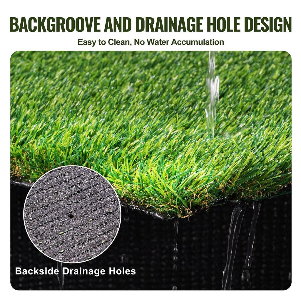 Artifical Grass, 0.9 X 1.5 M Rug Green Turf, 35mm Fake Door Mat Outdoor Patio Lawn Decoration, Easy To Clean with Drainage Holes, Perfect For