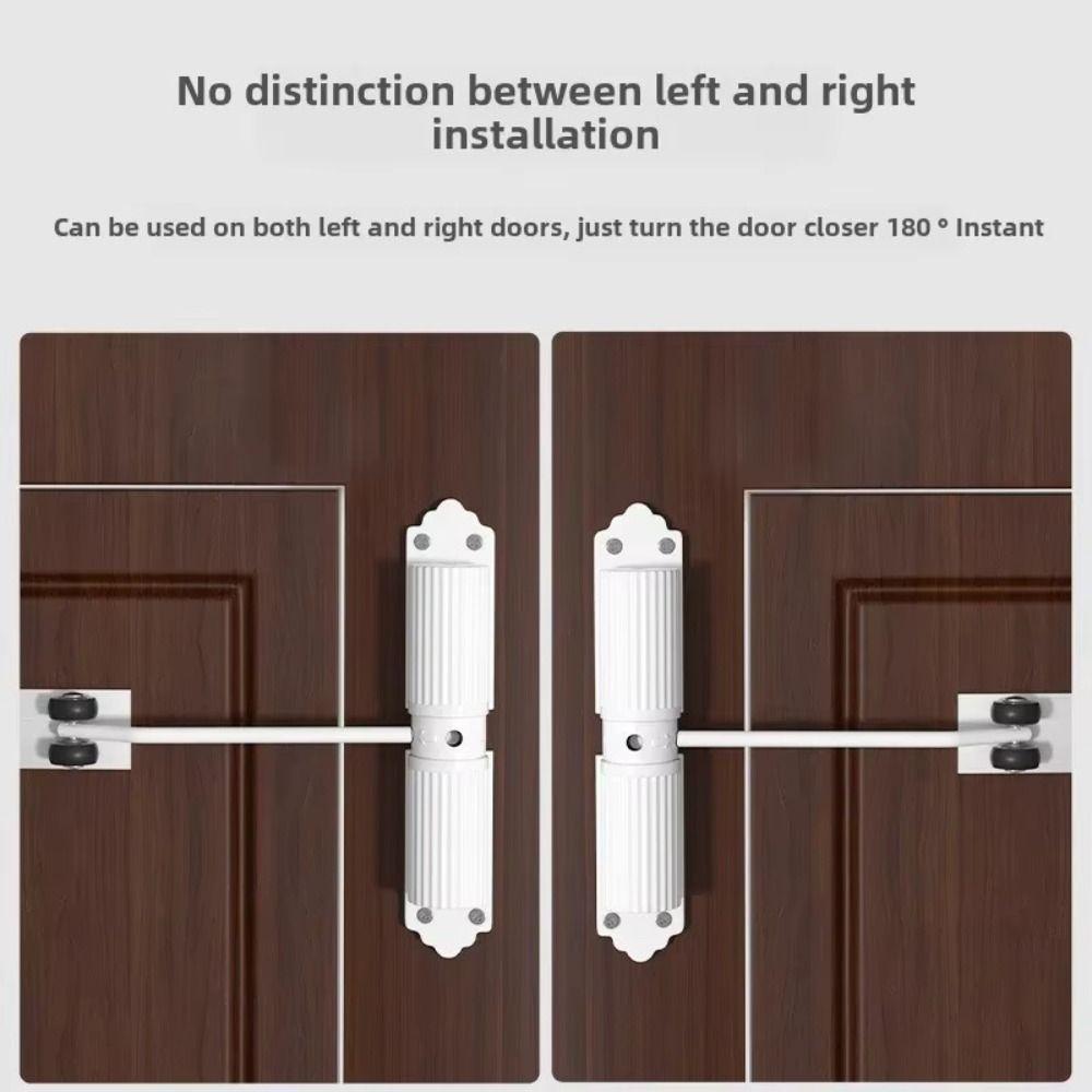 Simple Installation Automatic Door Closer Adjustable Speed Mute Soft Closing Hydraulic Buffer Protective Door Aluminum Alloy