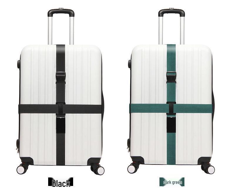 Explosion-Proof Customs Lock Luggage Straps: Reinforced Cross-Packing Straps for Tightening Checked Baggage.