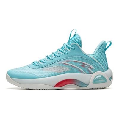 Cement Bubble 2.0 Basketball Shoes Men's Low Top Light Blue/Anta White 112231611-1