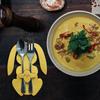 4pcs Easter Bunny Tableware Holders Reusable Rabbit Pattern Knife Fork Bag Creative Easter Party Cutlery Kitchen Accessories