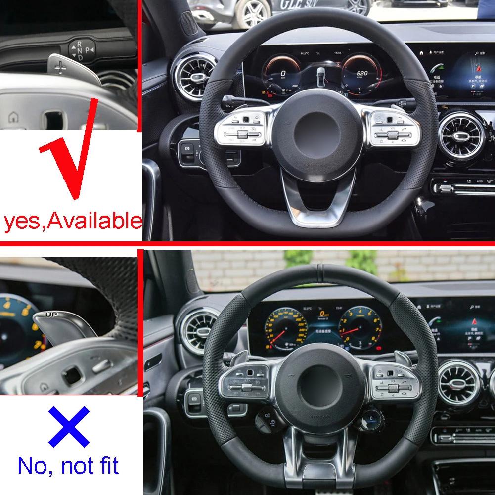 Carbon Fiber Look Car Steering Wheel Paddle Shifter Extension For Mercedes-Benz A/B/C/E/S/G/V-Class NOT FIT FOR AMG