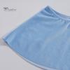 Women Shorts V-shaped Low Waist Ultra Short Pleated Solid Color Patchwork Elastic Soft Summer Lady Party Club Mini Skirt