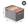 Wardrobe Organizer Box Foldable Storage Box Versatile Thickened Pants Sweater Storage Basket with Handle&Steel Frame Household