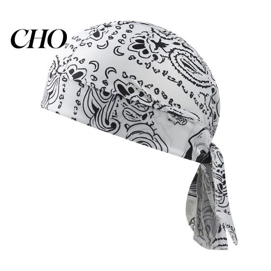 Hiking Headband Paisley Cooling Headscarf Cap Set, Sweat Wicking Adjustable Elastic Strap Bandana Straps Fit Breathable Hand Washable Headwrap Hat