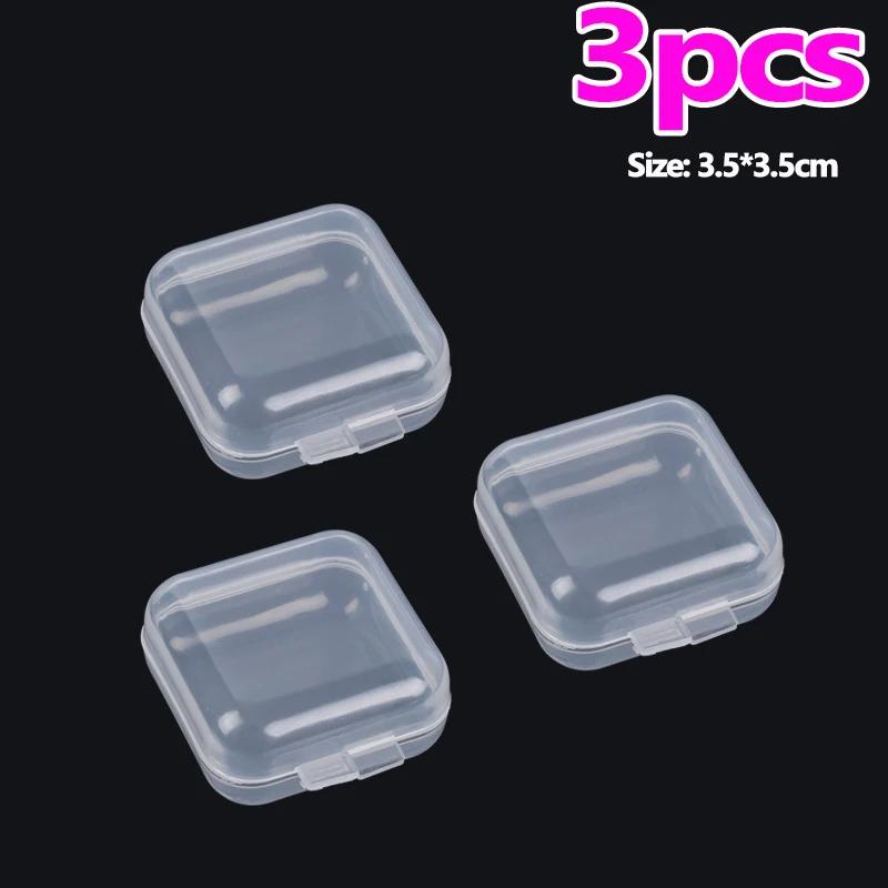 

1/3/5pcs/pack Small Plastic Transparent Storage Box for Jewelry Container Case Home DIY Beads Crafts Package Clear Cases Boxes