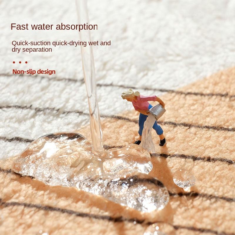 Comfortable Imitation Cashmere Bedside Rug Plush Foot Pad Bedroom Decoration Floor Mat Non-slip Absorbent Long Carpet Area Rugs