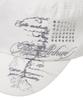 Gillaakaibeu Lettering Graphic Military Cap_White