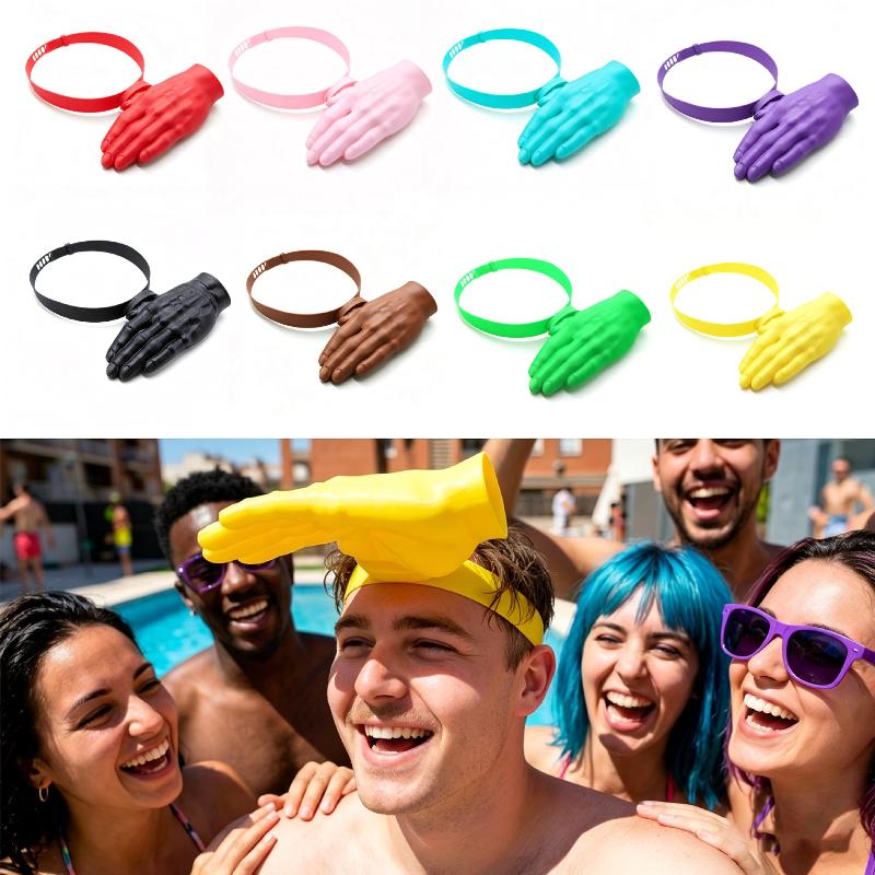 3D Palm Sun Hat Funny Hand Shape Sun Visor Unisex Sun Shield Eye-Catching for Outdoor Park Walking Palm Sun Hat