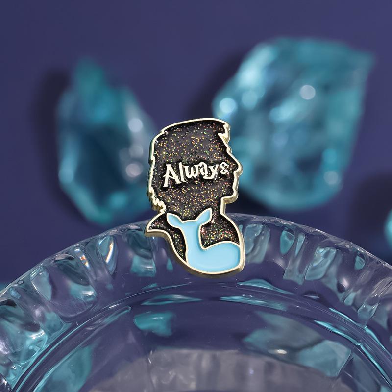 Fashionable Coated Enamel Alloy Brooch With Distinctive Letter And Shapes Geometric