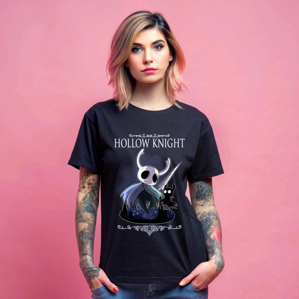 Anime Hollow Knight Unisex Gaming Black T Shirt S
