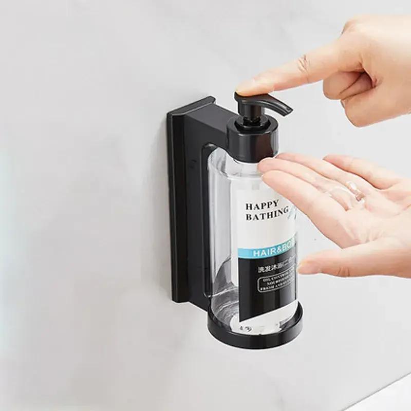 Modern 300ml Transparent Wall Mounted Soap Dispenser Shampoo Conditioner Bottle Dispenser for Hotels