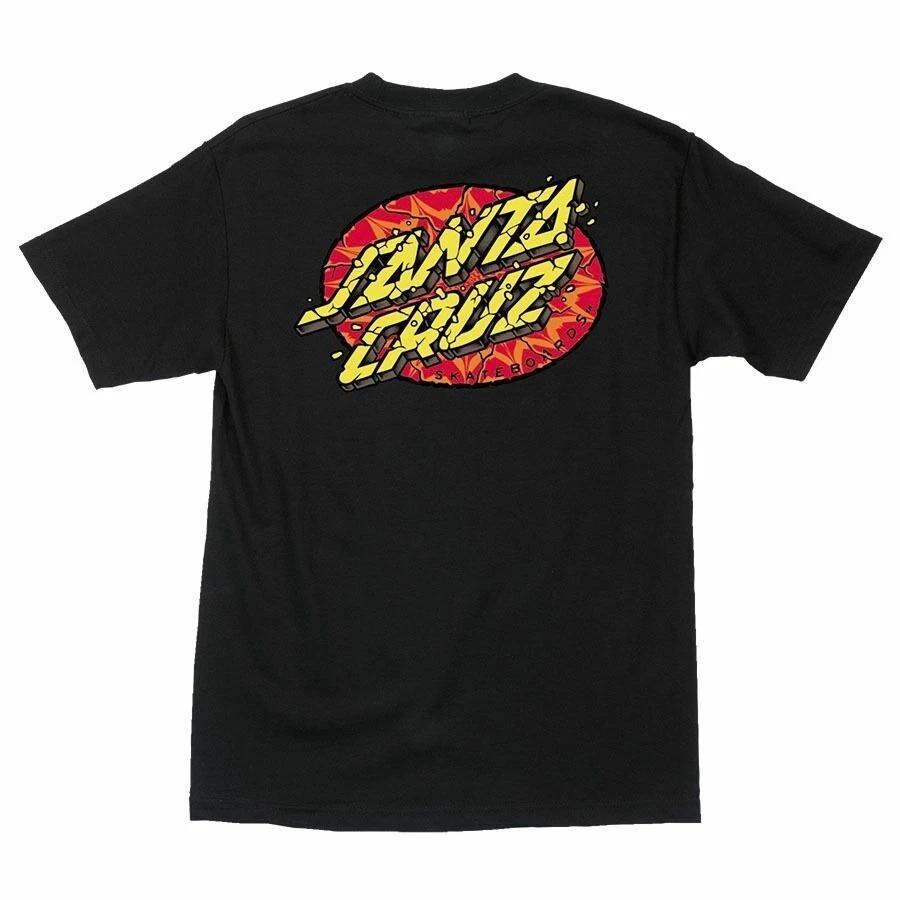 Santa Cruz PSYCHEDELIC DOT Skateboard T Shirt BLACK XL