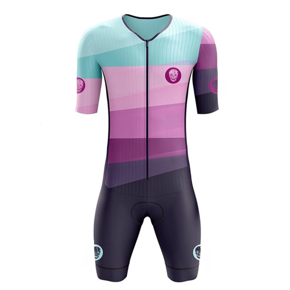Tuta da Ciclismo Tuta da Triathlon Monopezzo Body Aderente Fantasia Verticale Mountain Bike Bici da Strada Pattinaggio a Rotelle Tuta Traspirante 2026 Set Tuta da Ciclismo Monopezzo
