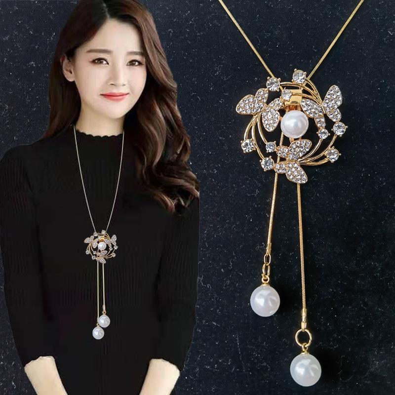 Elegant Dual-Use Sweater Chain: Women's Luxe Tassel Necklace for Versatile Autumn/Winter Fashion