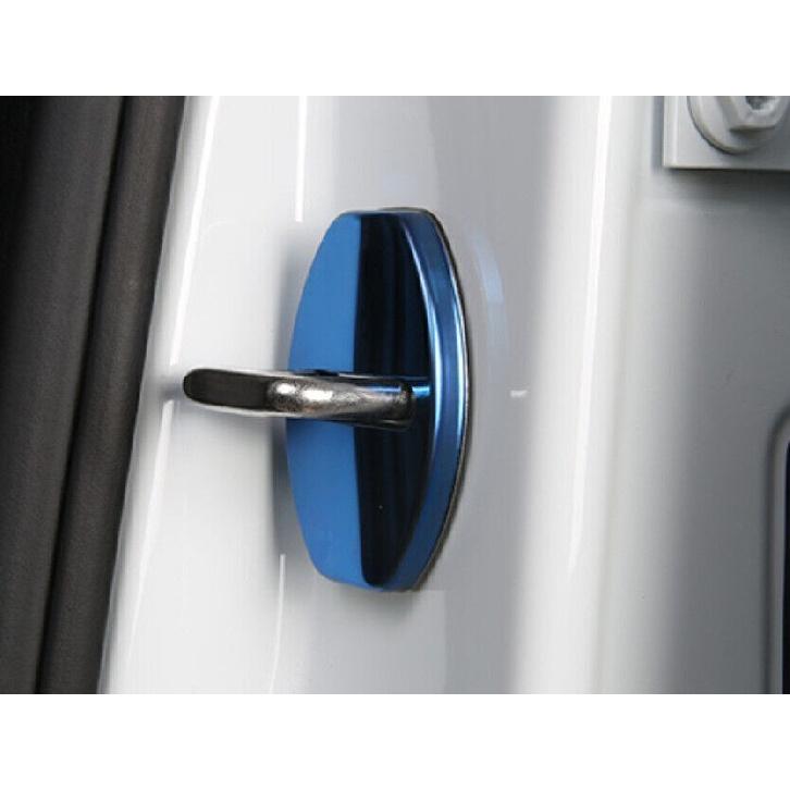 For Porsche 718 2016-2024 Blue Titanium Door Lock Buckle Protect Cover Trim 4pcs