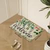 1Pcs Anti Fatigue Kitchen Rugs,   Fresh Flower Print Waterproof Non-Slip Thick Cushioned Kitchen Mat Heavy Duty Comfort Standing Mat for Kitchen
