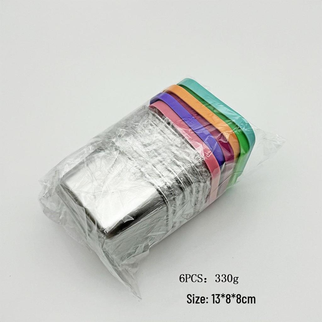 304 Stainless Steel Sauce & Salad Dressing Container with Silicone Lid - Leakproof Square Snack Lunch Box