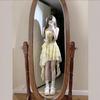 Summer new super fairy sweet girl dress suspender design irregular casual and thin short skirt