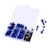 158pcs Fairing Bolts Kit Fender Windscreen Fastener Clips Screws Motorcycle Sportbike Accessories Blue