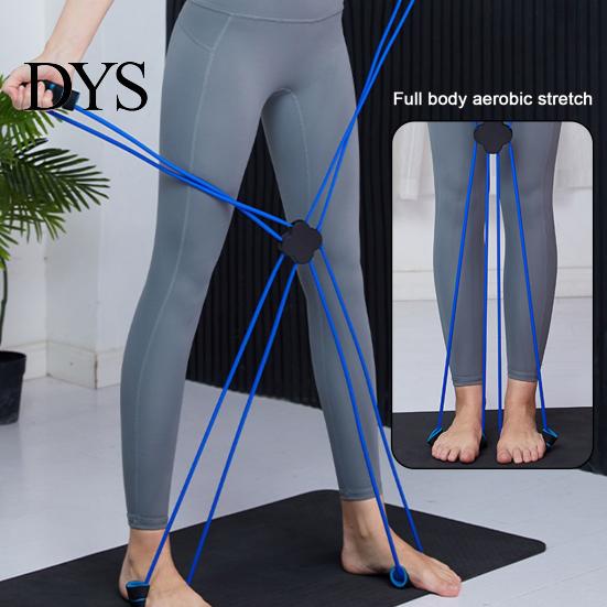 Heim-Trainingsgerät Pilates Widerstandsband mit 4 Schlaufengriffen Brustexpander Muskeldehnung Leichtes Training Krafttraining Elastisches Fitnessstudio Voll