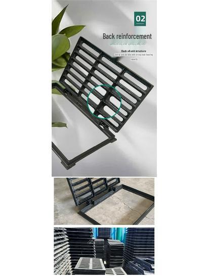 Heavy Duty Ductile Iron Rectangular Manhole Cover Set for Rainwater Wells