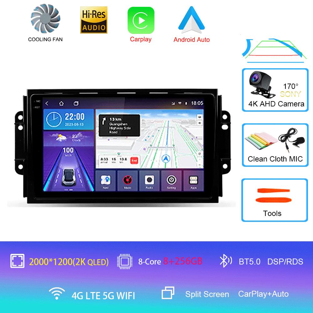 Car Radio 4G DSP Android 14 For Chery Tiggo 3 3X Tiggo 2 Multimedia Video Player Carplay GPS Navigation Stereo Autoradio DVD