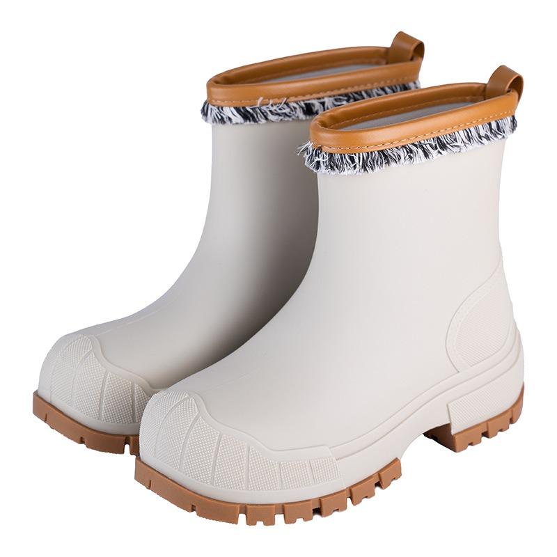 

Low tube rain shoes women s waterproof and environmentally friendly low tube rain boots rain low tube waterproof boots water shoes 41 бежевый