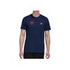 Adidas Logo Print Crew Neck T-Shirt Men Tops Navy FQ7639