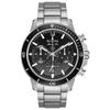 Bulova Men's Marine Star Chronograph Watch, Stainless Steel, Silver Tone (Model:) Silver Tone/Black 96B272 Stainless Steel