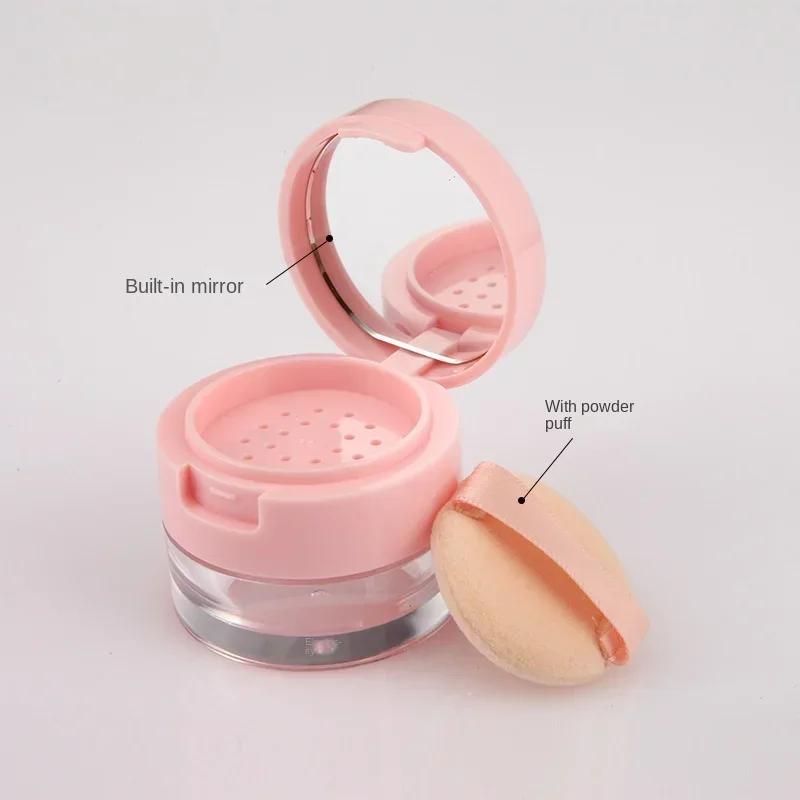Portable Plastic Loose Powder Box 3g/5g Mini Empty Loose Powder Container with Sieve Cosmetic Jar Travel Make Up Accessories