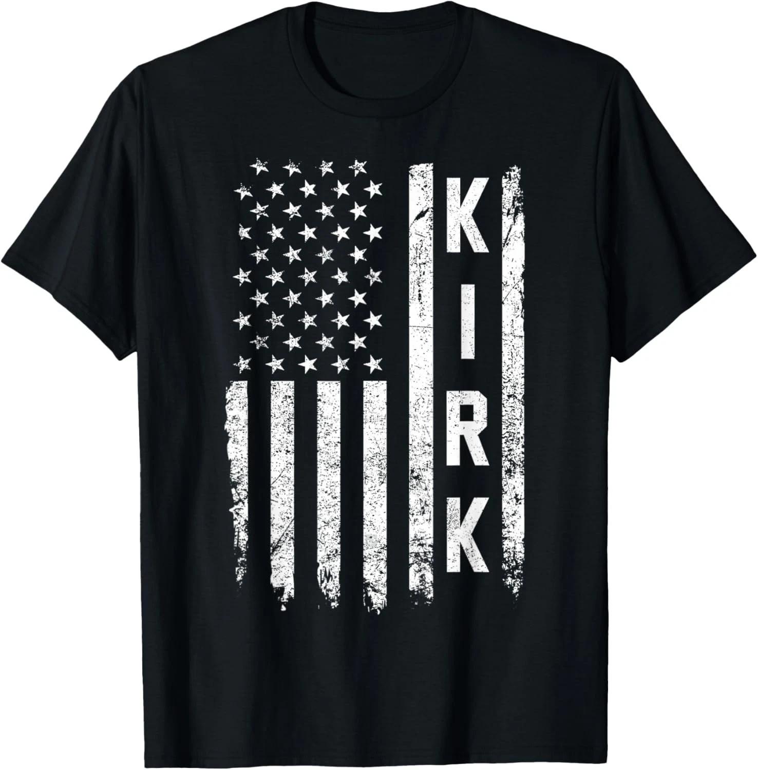 

Retro Vintage Kirk US Flag Tee Gift Unisex T-Shirt 2XL