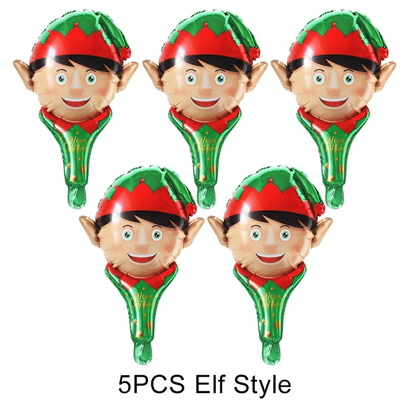 

5PCS/Pack Elf Style Christmas Handheld Balloon DIY Festival Atmosphere Decorating Props Christmas New Year Party Supply Gift ZYF Other