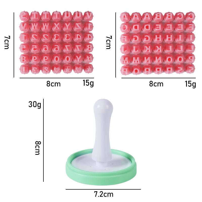English Letters, Numbers, and Symbols Stamp Cookie Mold Set