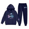 Kids Halloween Print Hoodie and Pants Set for Boys and Girls