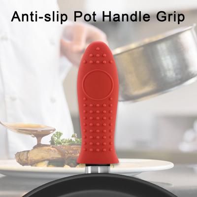 Silicone Pot Handle Cover Non-slip Heat Insulation Grip Steamer Casserole Pan Holder Kitchen Cookware for Home Professional Use