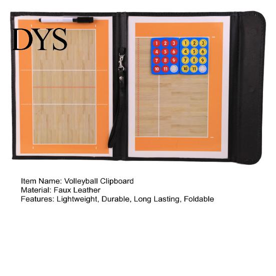 Handheld Dry Erase Clipboard Foldable Volleyball Coaching Board with Pen Lightweight Portable Teaching Tool
