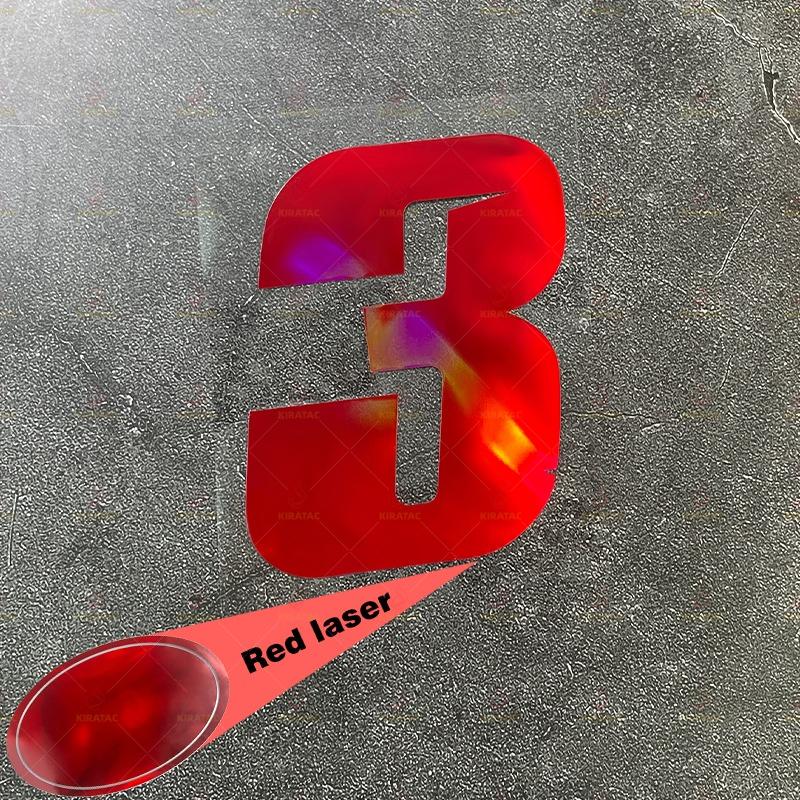 1PC Red Laser Motorcycle Number Sticker for DIY Bicycle Top Tube Frame Moto Helmet Fairing Self-adhesive Waterproof Vinyl Decal