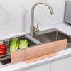 Einziehbarer Spülbeckenspritzschutz Rutschfeste Wasserleitblech mit Saugnapf Einfache Installation Langlebiger Wasserdichter Schirm für Küche Pool