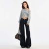American Retro Low-Rise Flare Pants: Stylish Autumn/Winter Slimming Denim Jeans for Women.