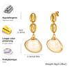 Fashion Chic Shell Pendant Earrings for Women Stainless Steel Long Dangle Earrings Waterproof Summer Jewelry Accessories