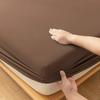 Soft Cotton Fitted Sheet Single Double Bed Mattress Cover with Elastic Band Bed Sheet Bed Linens Solid Color Sheet Mattress Topper