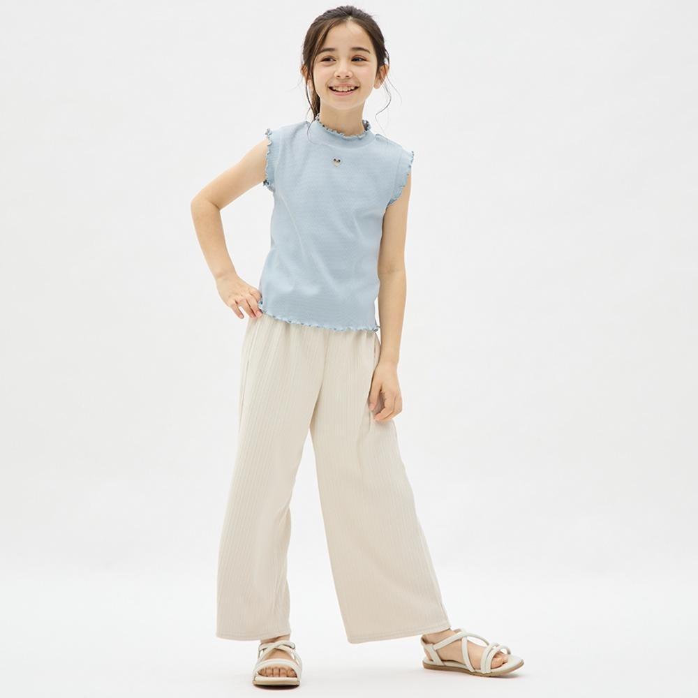 GU by Uniqlo Mädchen T-Shirt mit Rundhalsausschnitt und Herz-Ausschnitt 