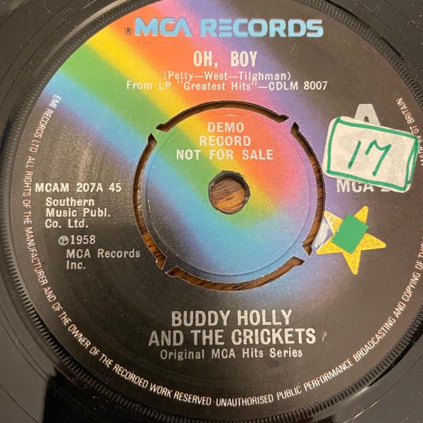 7inch Record BUDDY HOLLY - Oh, Boy MCA207PROMO MCA Records UK Rock Used