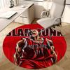 1pc Slam Dunk Anime Design Round Carpet for Office Chair Mat, Non-Slip Rug Suitable for Home Decor, Living Room