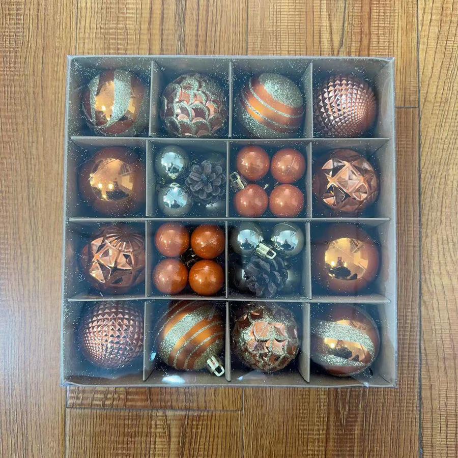 Christmas Tree Ornaments: Holiday Party Decor Ball Set with Gift Box