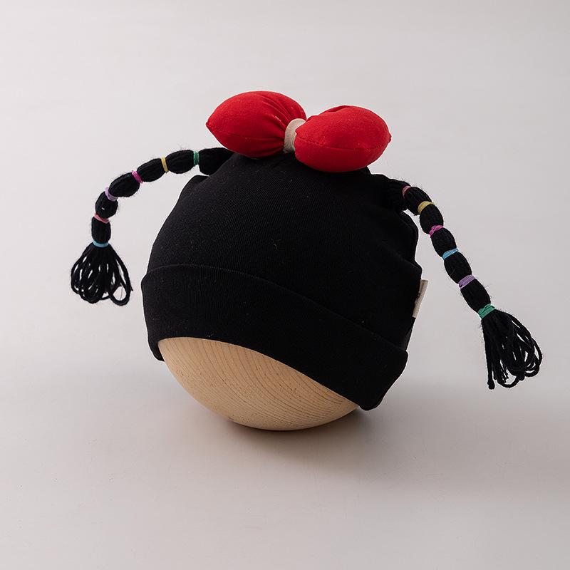 

Милая шапка-парик в корейском стиле для младенцев – Мультяшная защита родничка для мальчиков и девочек One Size (0-8 months) чёрный