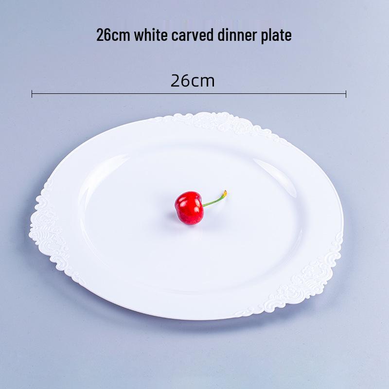 Thickened Transparent PS Plastic Plates - Crystal Butterfly Design for Steak, Fruit & More